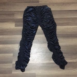 Black leggings with blue sparkles